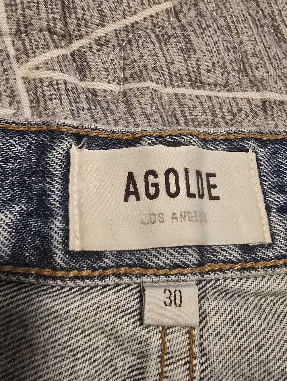 AGOLDE Criss Cross Denim Shorts - Picture 4 of 4